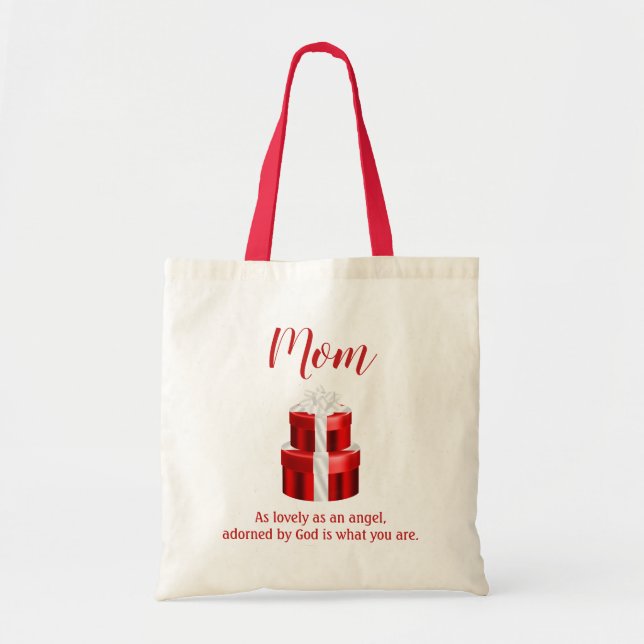 Tote Bag Un cadeau de Noël pour maman (Devant)