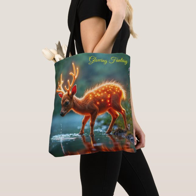 Tote Bag Un cerf de cerf mignon brille une faune lumineuse (De près)