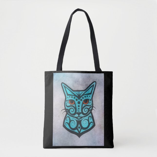 Tote Bag Un chat coloré #3 (Devant)