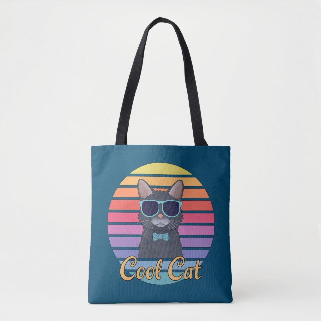 Tote Bag Un chat Cool (Devant)