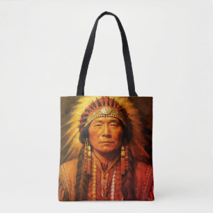 Tote Bag Un chef indien d'Amérique du Nord sur une épaule