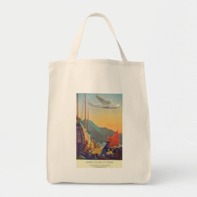Tote Bag Un Clipper Panaméricain survole la Chine (Devant)