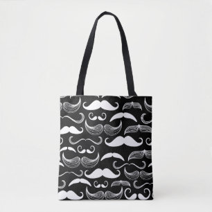 Tote Bag Un club des messieurs. Motif de moustache