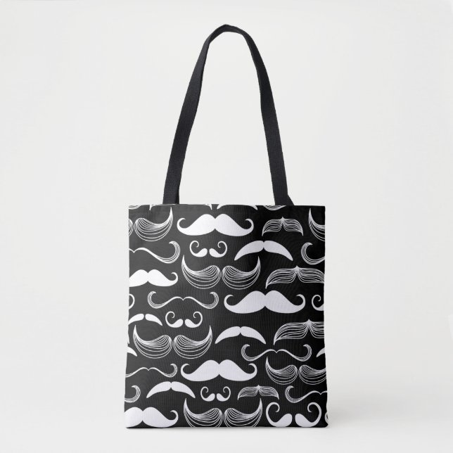 Tote Bag Un club des messieurs. Motif de moustache (Devant)