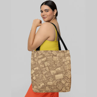 Tote Bag Un collage de diverses couvertures et pages vintag