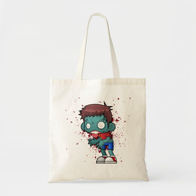 Tote Bag Un cool Zombie avec une goutte de sang (Devant)