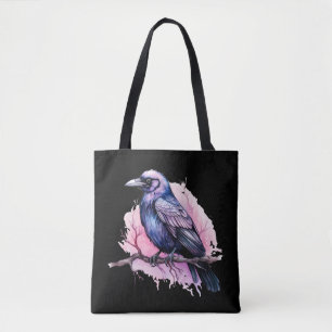 Tote Bag Un Corbeau noir sur une branche