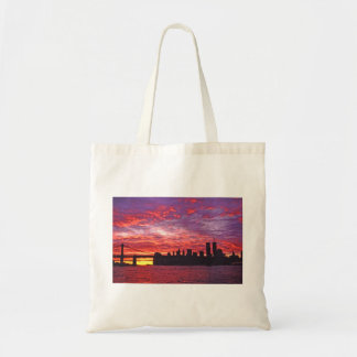 Tote Bag Un Coucher De Soleil Brillant, Silhouette Du Lower