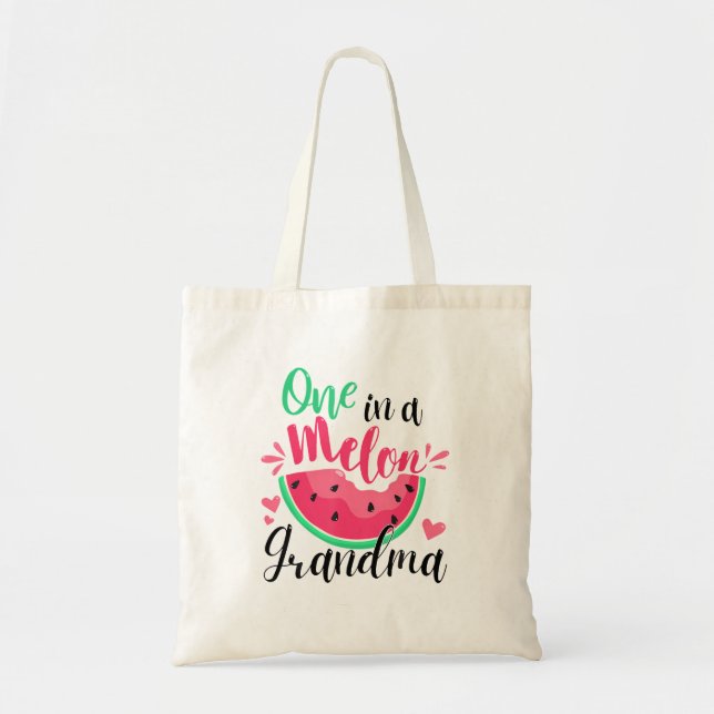 Tote Bag Un Dans Un Melon Grand-Mère Été Anniversaire Match (Devant)