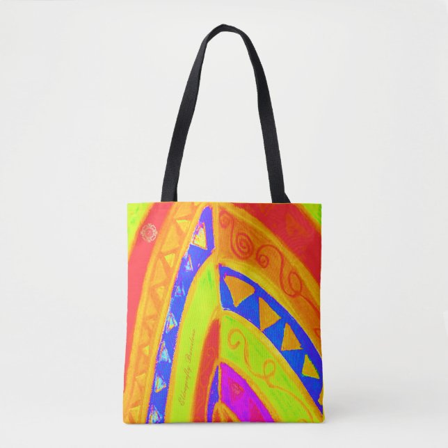 Tote Bag Un design d'art tribal extraordinaire de Barcelone (Devant)