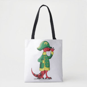 Tote Bag Un Dessin Tyrannosaur Rex Habillé Comme Napoléon.