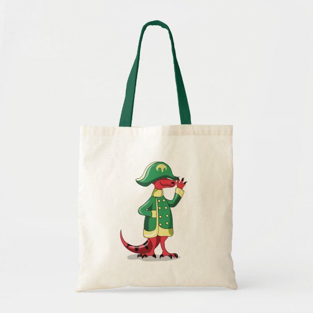 Tote Bag Un Dessin Tyrannosaur Rex Habillé Comme Napoléon. (Devant)