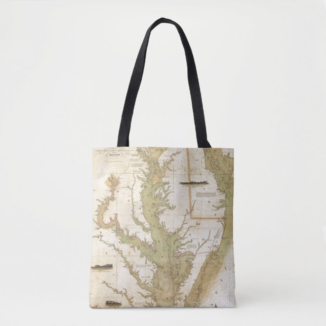 Tote Bag Un diagramme du chesapeake et des baies de (Devant)