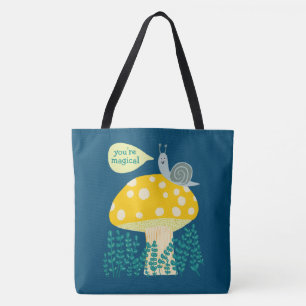 Tote Bag Un escargot de Whimsal sur le personnage de Maghro
