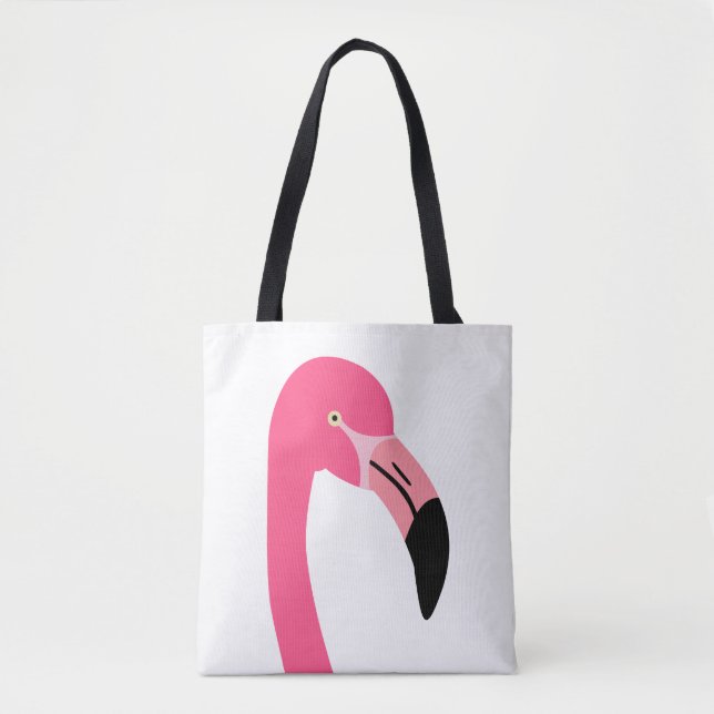 Tote Bag Un flamant rose mignon isolé (Devant)