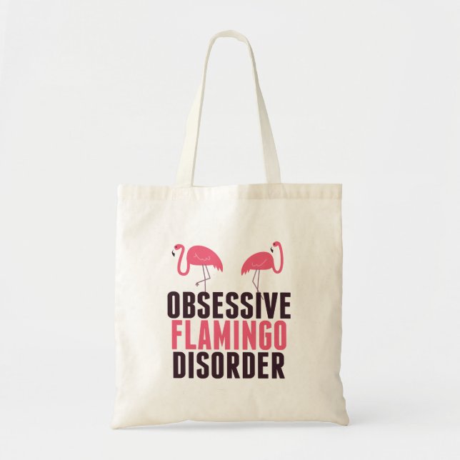 Tote Bag Un Flamant rose Obsessionnel mignon (Devant)