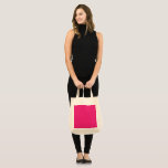 Tote Bag un fond rose avec une bordure noire<br><div class="desc">5 Sacs Tote Personnalisables et Imprimés de Façon Unique.</div>