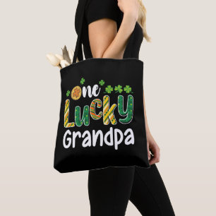 Tote Bag Un grand-père chanceux ensemble en famille pour la