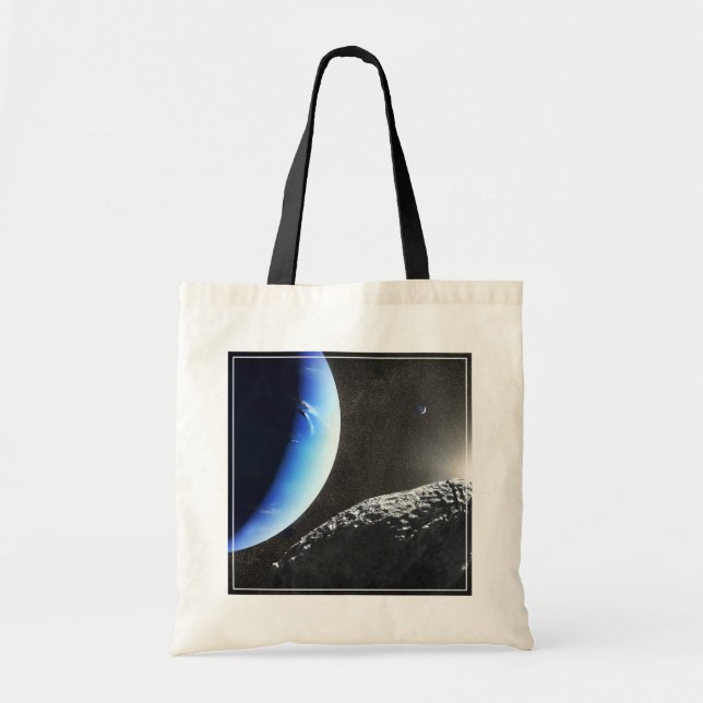 Tote Bag Un Hippocamp de la minuscule lune de Neptune. (Devant)
