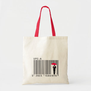 Tote Bag Un homme élégant tenant un code barre parapluie