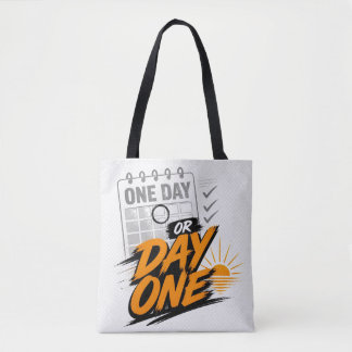 Tote Bag Un jour ou jour un Motivation Nouveau Début Object