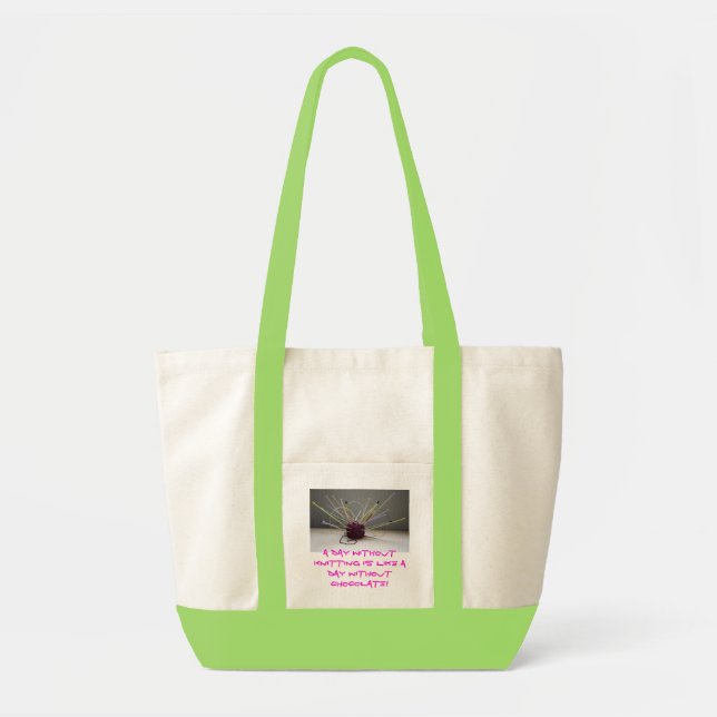 Tote Bag Un jour sans tricoter a lieu comme un jour… (Devant)