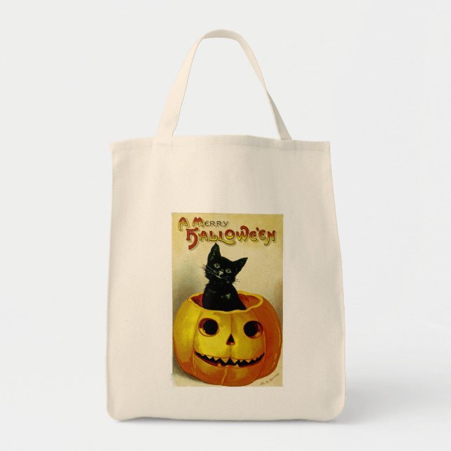 Tote Bag Un joyeux Kitten Halloween (Devant)