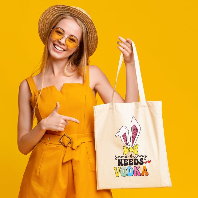 Tote Bag Un Lapin A Besoin De Vodka Drôle Mignonne Lapin De (Créateur téléchargé)