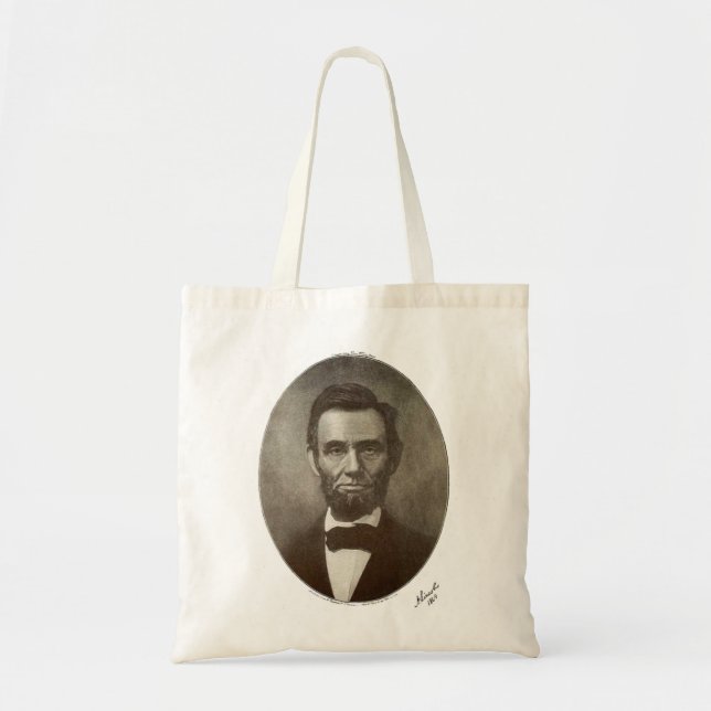 Tote Bag un lincoln 1864 signature ovale portrait 2000 sv (Devant)