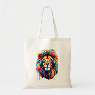 Tote Bag Un lion dans les écouteurs