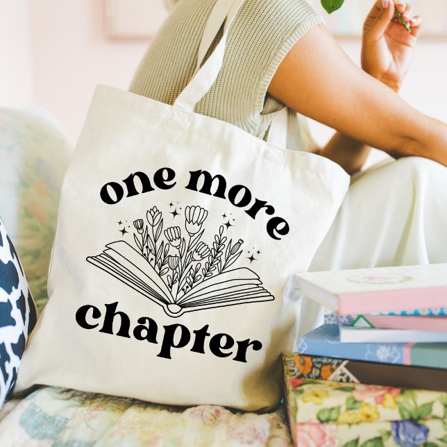 Tote Bag Un livre de chapitre de plus Lover dit : (Créateur téléchargé)