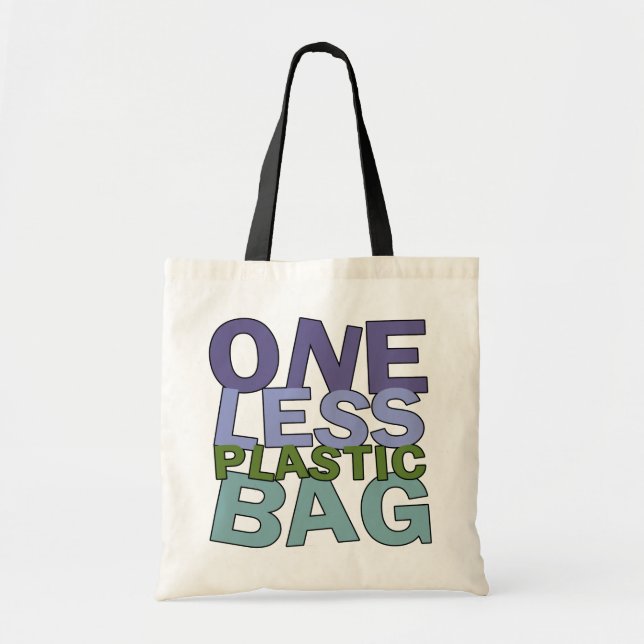 TOTE BAG UN MOINS DE SACHET EN PLASTIQUE (Devant)