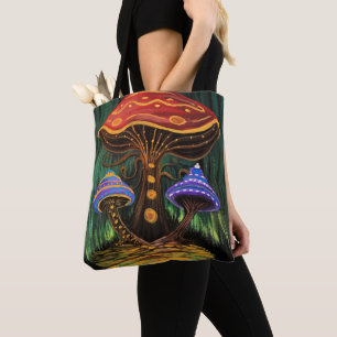 Tote Bag Un monde de champignons