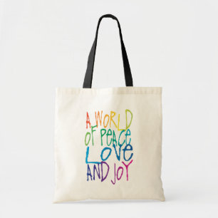 Tote Bag Un monde de paix, d'amour et de joie