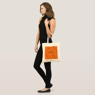 Tote Bag Un motif cachemire en orange et bleu,