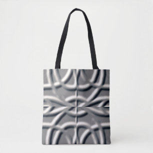 Tote Bag Un motif d'art classique gris argenté unique