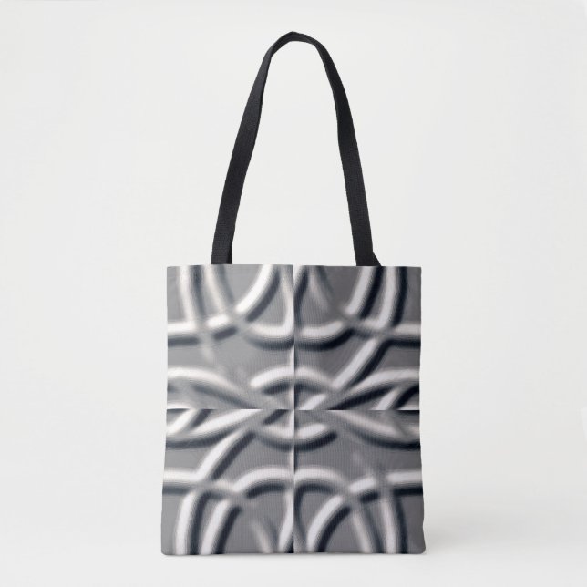 Tote Bag Un motif d'art classique gris argenté unique (Devant)