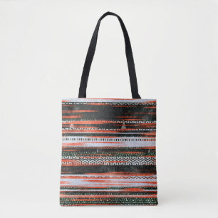 Tote Bag Un motif de tapis en bande de motifs ethniques san