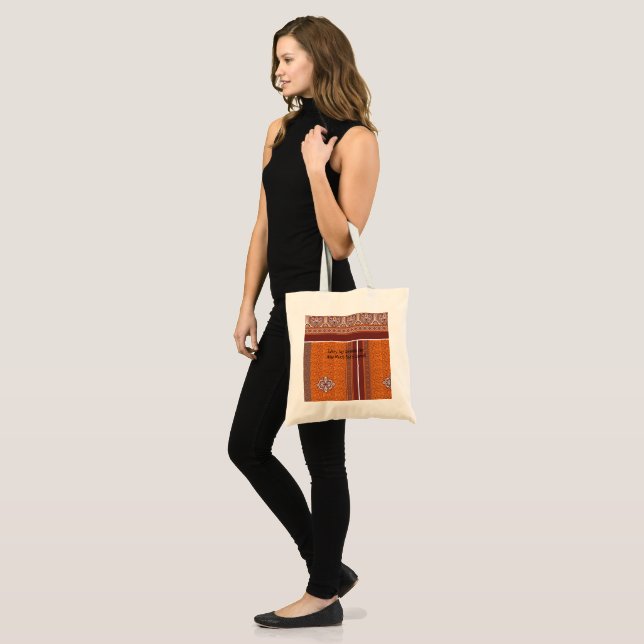 Tote Bag Un motif saisissant combinant orange et b (Devant (modèle))