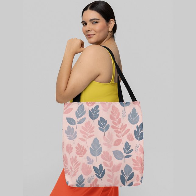 Tote Bag Un motif sans faille avec différents feuilles styl (Créateur téléchargé)