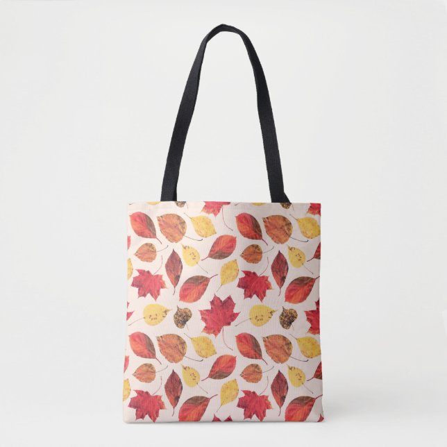 Tote Bag Un motif sans faille créé à partir de feuilles rée (Devant)