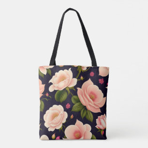 Tote Bag Un motif sans soudure avec des roses roses sur un 