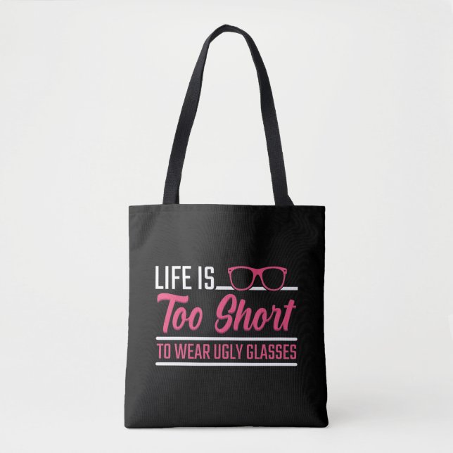Tote Bag Un ophtalmologue Humour opticien lunettes laides O (Devant)