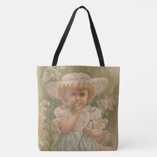 Tote Bag "Un Pâques naissant" Illustration vintage, vers 18