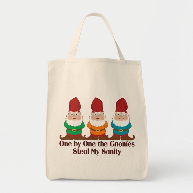 Tote Bag Un Par Un Les Gnomes Drôle (Devant)