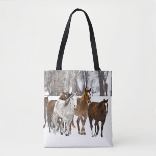 Tote Bag Un paysage hivernal de course