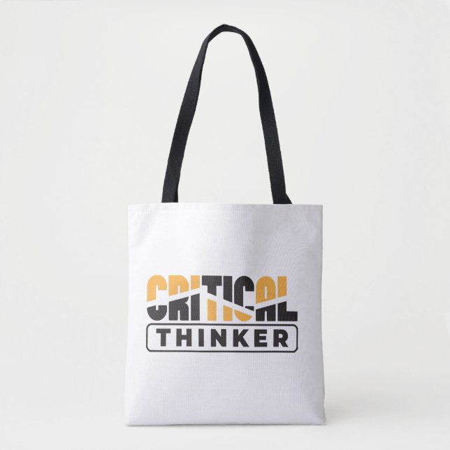 Tote Bag Un penseur critique pense pour vous-même (Devant)