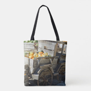 Tote Bag Un petit camion en bois de Citrouilles et gourmand