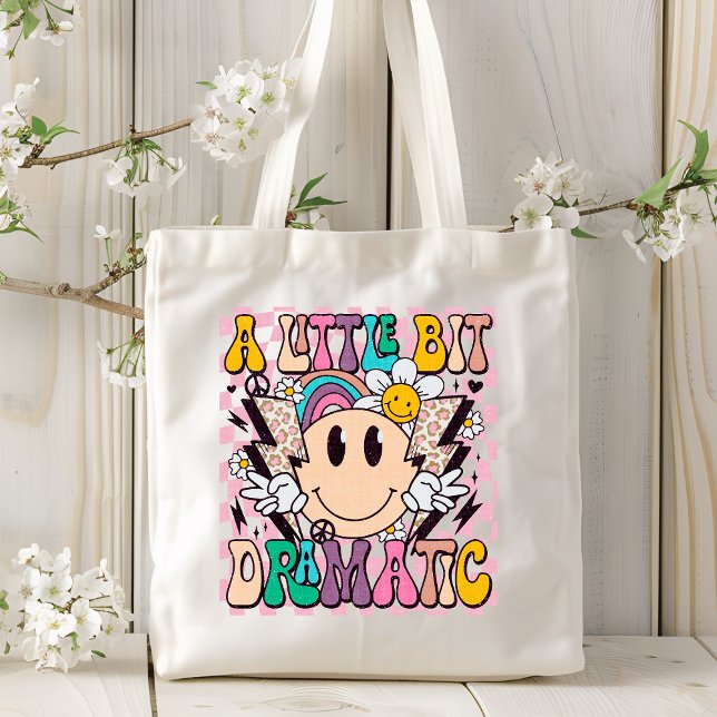 Tote Bag Un Petit Peu Dramatique Drôle Super Dire (Créateur téléchargé)