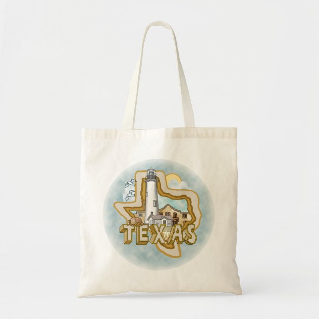 Tote Bag Un phare du Texas (Devant)